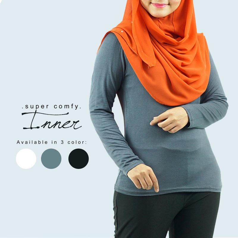 Fesyen Rasa Sayang, inner muslimah, Inna Inner Muslimah Grey Color