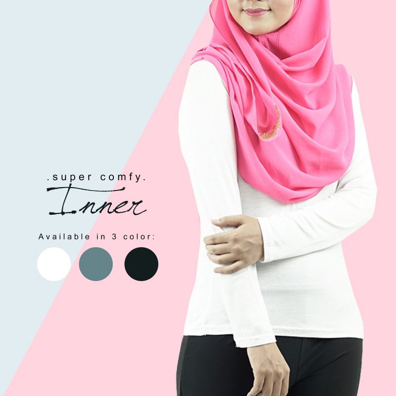 Fesyen Rasa Sayang, inner muslimah, Inna Inner Muslimah White Color