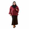 Dawish Blouse Jam Maroon Color Front