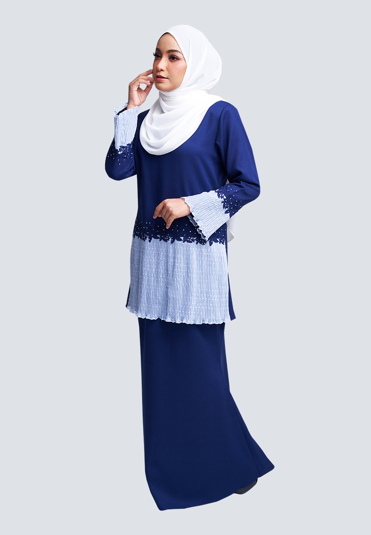 Aaina baju kurung in Royal Blue Baju Kurung Online 